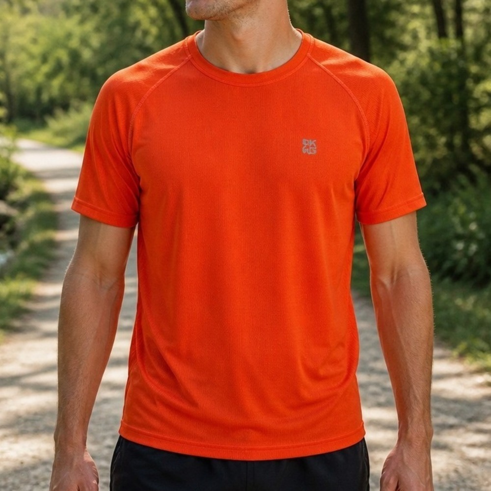 Alaskan Hardgear T-Shirt Mens Large Orange Raglan Performance‎ Duluth Trading Co